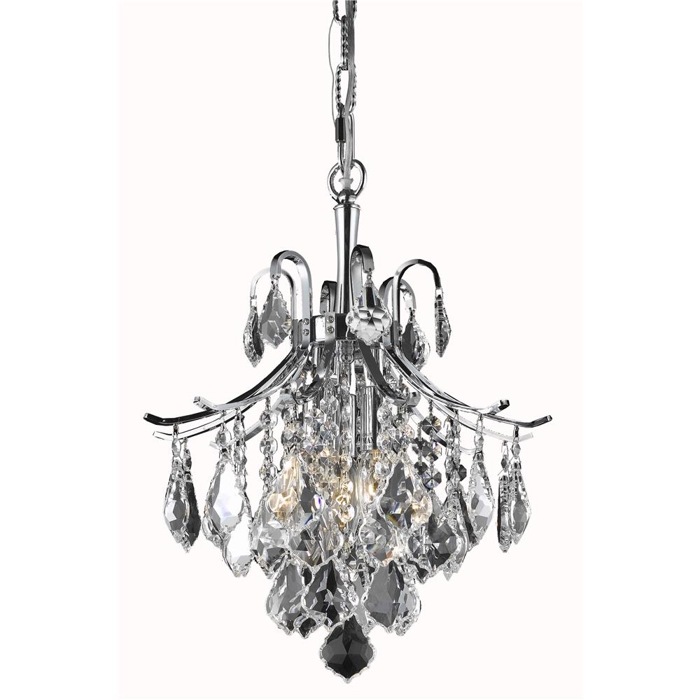 Living District by Elegant Lighting LD8100D12C Amelia Collection Pendant D12in H15in Lt:3 Chrome finish